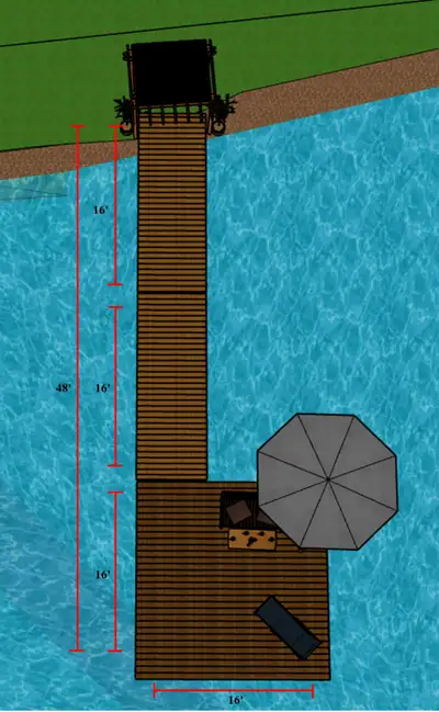 DIY - 6'x16' SF/HD + 6'x16' F/HD + 16'x16' F/HD Docks Kit, View more