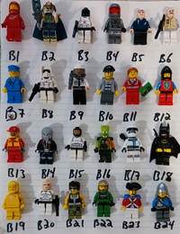 Minifigurines LEGO 10$ chacune (voir photos)