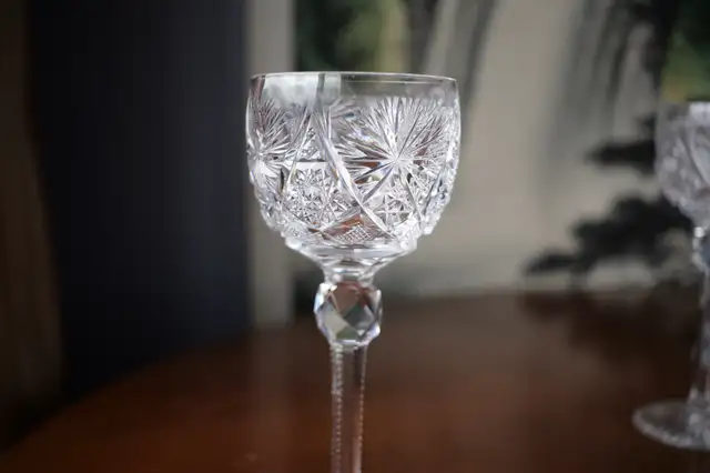 Brilliant Cut Crystal Hock Wine Glasses62863269924738122