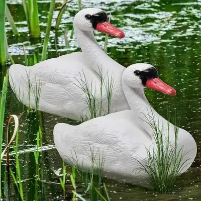 Set of 2 - Galashield® Swan Decoys for Gees, View more