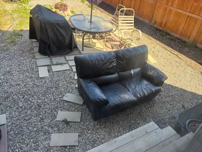 Leather Love Seat (Free), View more