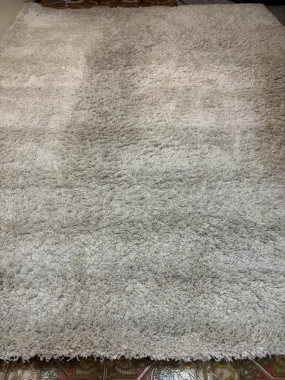 8 x 10ft White Shag Carpet , View more