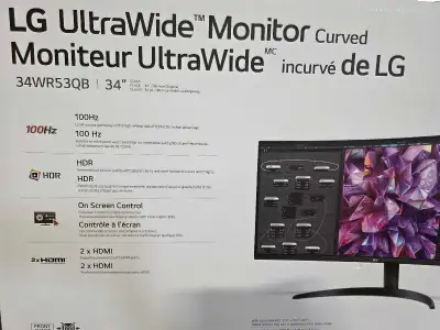 LG 34WR53QB 34 inch UltraWide Curved Monitor, View more