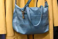 Fashionable Fossil light green leather bag