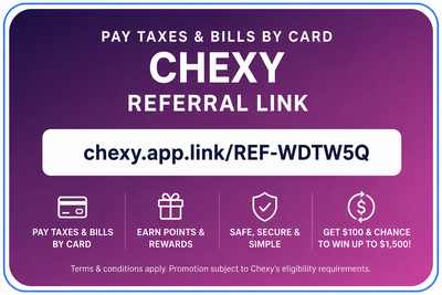  GET $100 + A CHANCE TO WIN UP TO $1,500 WITH CHEXY! , View more