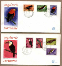 7 Different Birds, Surinam First Day Cover