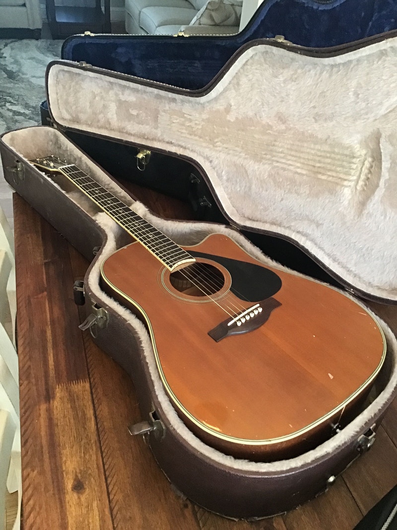 Vintage Yamaha LW15c , acoustic, electric guitar and case. Guitars
