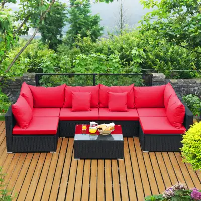 Patio Outdoor 7  Sectional Sofa new, View more