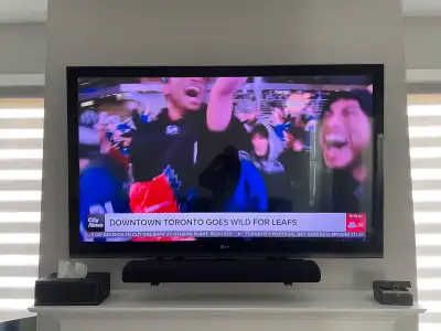 In good condition. No dead pixels or burn in on the screen. LG 55” LED LE7300 TV. Great picture for...