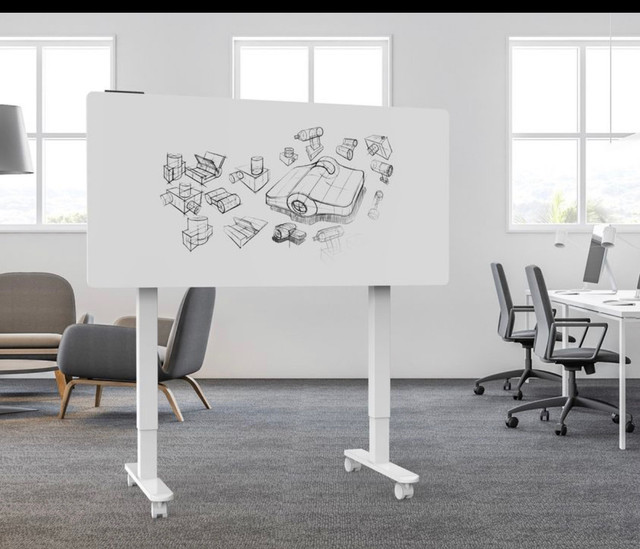 2 in 1 Foldable Mobile Height Adjustable Height Drafting Desk in Desks in Markham / York Region - Image 2