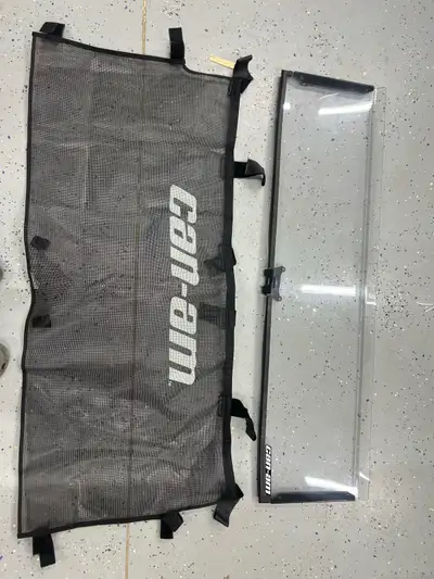 Can am defender half windshield and rear wind screen. Windshield $ Rear wind screen$