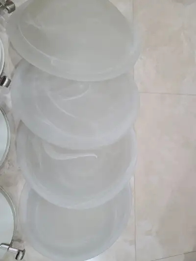 4  Flush mount Ceiling Light with White Marble Glass, View more