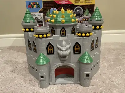 Super Mario Deluxe Bowser’s Castle Playset with box, View more