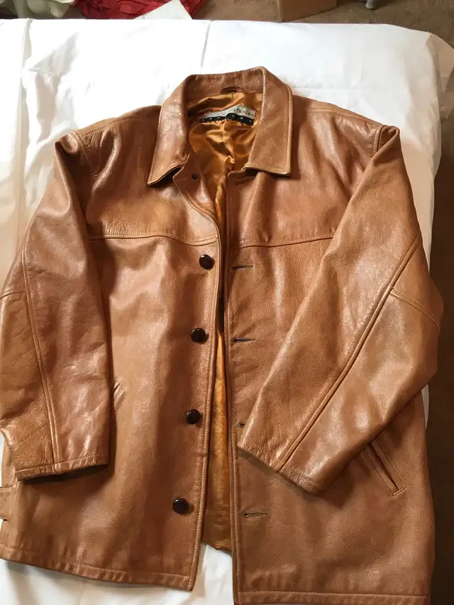 Bod Christensen Camel Brown Men’s Leather Jacket - XXL in Men's in Laval / North Shore - Image 2