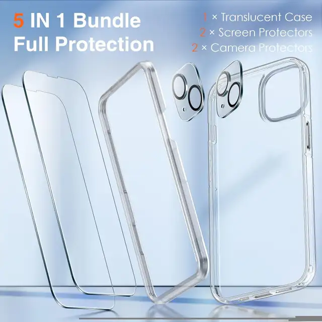 (5-in-1) Case/Screen/Lens Protectors (iPhone 14 Plus) in Cell Phone Accessories in Kitchener / Waterloo - Image 8