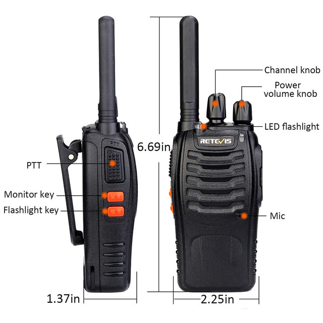 Retevis h777 walkie talkie rechargeable  dans Autre  à Ville de Montréal - Image 3