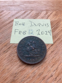 1857 Penny,  Half Penny
