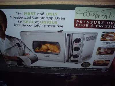 Pressure oven in basically new. we purchased this to use for a special occasion, has only been used...