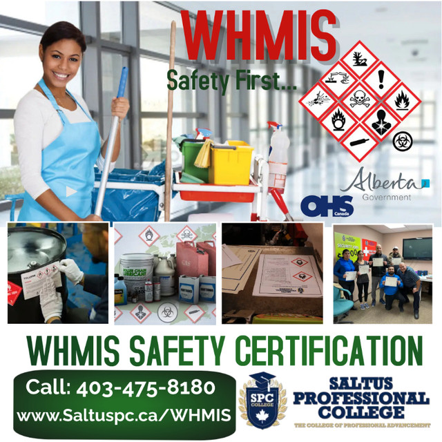 WHMIS 2015 Certified Approved Safety Training in Classes & Lessons in Calgary