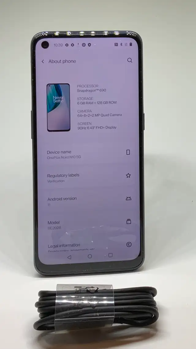 ONEPLUS NORD N10 5G - UNLOCKED - 128GB STORAGE 6GB RAM 6.5” in Cell Phones in Mississauga / Peel Region - Image 4