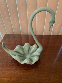Glass Swan - Dish - Vintage