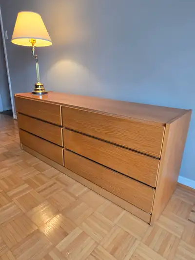 ** MID-CENTURY MODERN WOOD BEDROOM DRESSER DRAWERS & MIRROR SET, View more