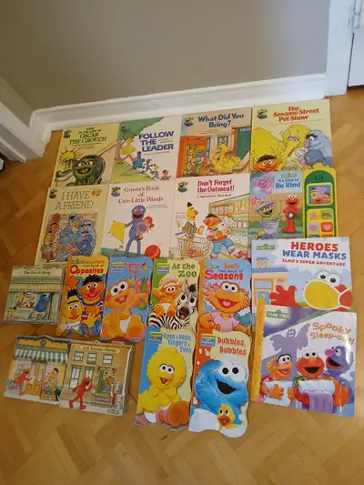 19 vintage SESAME STREET children books, View more