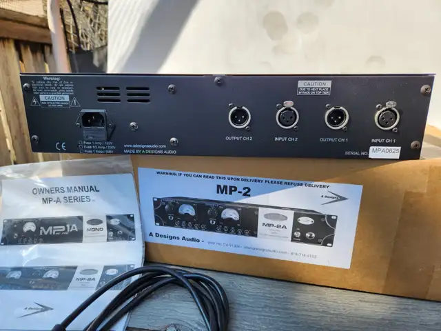 A-Designs Audio MP-2A Stereo Tube Mic Preamp in Stereo Systems & Home Theatre in City of Toronto - Image 5