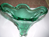 Vase de verre soufflé des années '60 ou '70 vintage