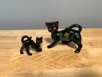 1950 porcelain black cats