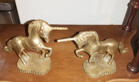 Vintage brass unicorns