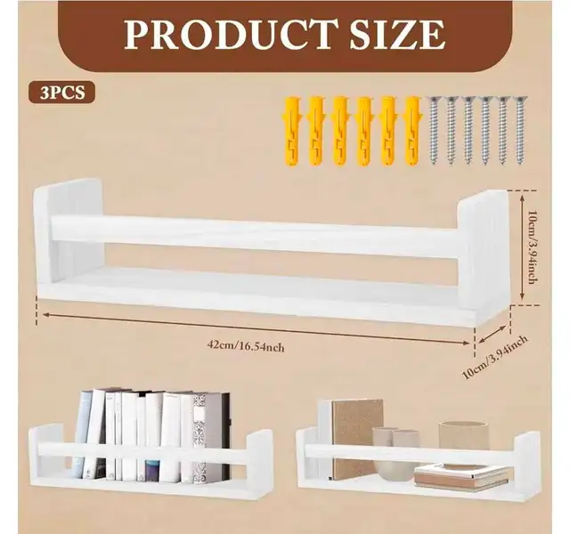 3-Pack Wooden Floating Wall Shelves (Brand New) in Home Décor & Accents in Oakville / Halton Region - Image 7