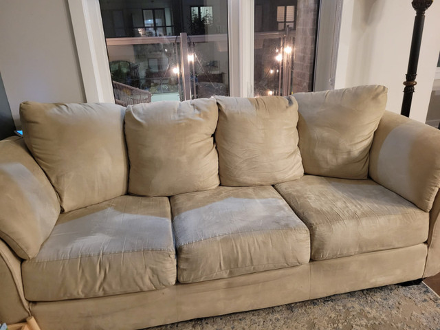 Sofa / Couch - Beige Collier Sofa (Leon's) | Couches & Futons | City of  Toronto | Kijiji