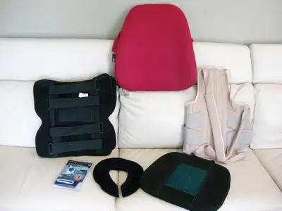 I have a few Velcro Back Supports, One Obus Chair Back Support, One Auto, Stadium Home Gel Filled Se...