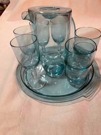 Acrylic wine glass and pitcher set