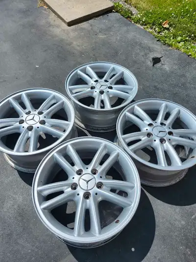 These are a set of used Mercedes 16-inch rims, perfect for enhancing the look of your ride or as a s...