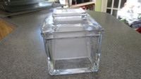 Square Glass butter dish