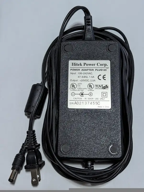 Power Supply  PLUS120  for Zebra Label Printer  20V  2.5A65745639964035121