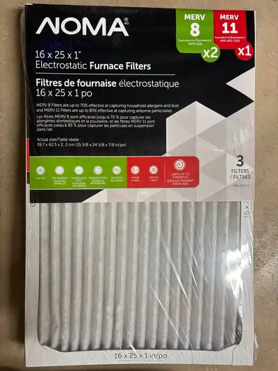 NOMA Furnace Filters NEW (2 Sets Available), View more
