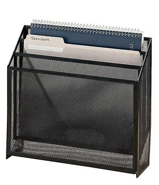 Metal mesh home office tray vertical sorter / organizer