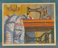 Singer Sewing Machine Matted Print $10