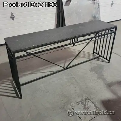 Dimensions: 67" W x 17" D x 29" H Great addition to any outdoor kitchen or backyard space. Cast-Iron...