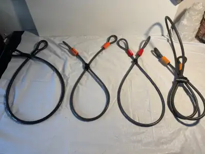 Kryptonite KryptoFlex Cable, 4FT/-6FT/ Braided Steel Flex Bike Anti-Theft Looped Outdoor Equipment 4...