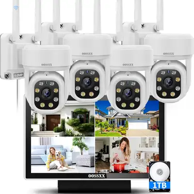 (Auto-Vidoe Tracking & 2-Way Audio) 5MP WiFi PTZ Outdoor Securi, View more