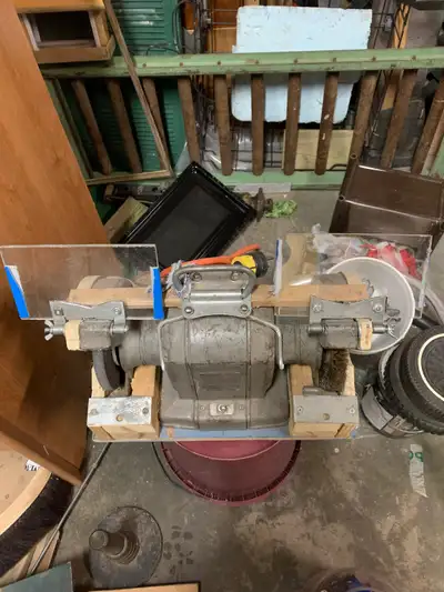 Large Craftsman bench grinder, View more