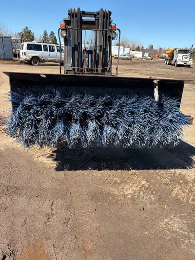 Selling various attachments Skid steer street sweeper - $1500 Hyundai 35 attachments: Hyundai Diggin...