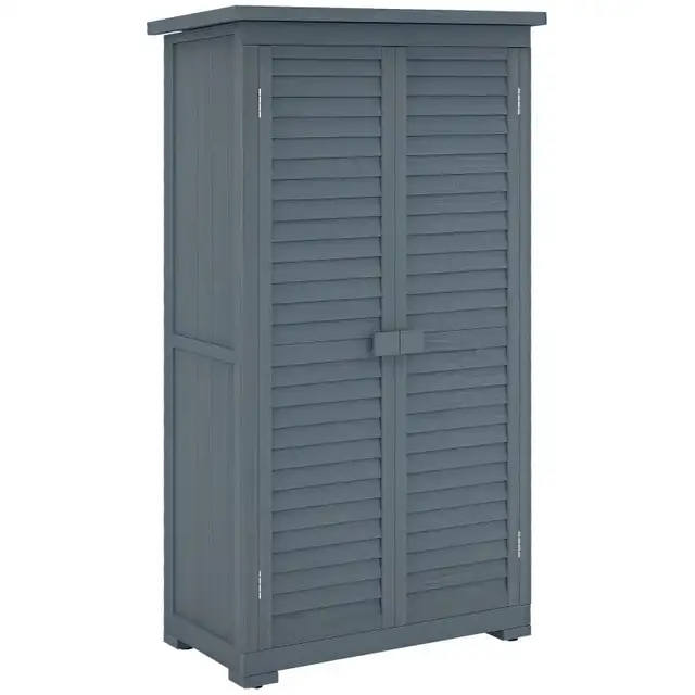 Wooden Tool Storage Shed, 3-Tier Shelves, Asphalt Roof, in Outdoor Tools & Storage in Markham / York Region - Image 11