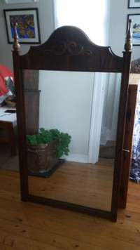 Large Wooden Framed Mirror