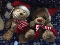 Christmas Teddy Bears Lot Of 5