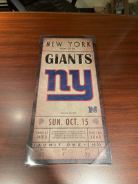 New York Giants Ticket Art